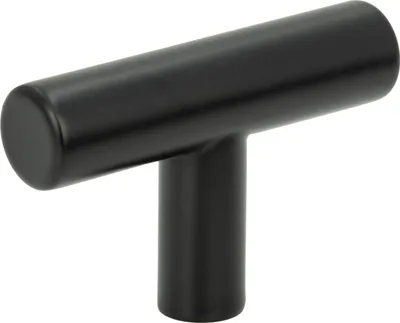 Obrázek produktu pro Moderní černé nerezové nábytkové knoflíky ve tvaru prstence - elegantní a odolná úchytka pro skříně a zásuvky, včetně montážního šroubu, délka 5 cm.