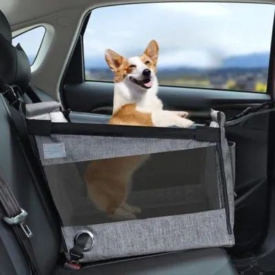 Immagine prodotto di Trasportino per auto per cani, grigio