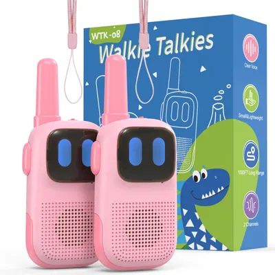 Produktbild von Mädchen Spielzeug ab 3-8 Jahre, Kearui Walkie Talkie Kinder Leichtgewichtig 1000ft Lange Reichweite, Mädchen Geschenke 3-12 Jahren für Kinder Outdoor (Rosa)
