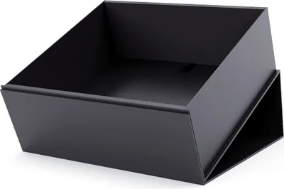 Produktbild von JiaWei Geschenkbox Faltschachtel mit Magnetverschluss für Weihnachten alle anderen Anlässe und fürs Wohnheim mit Seidenpapier/Grußkarte 1er Schwarz XS