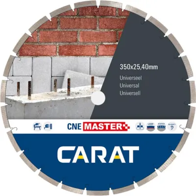 Productafbeelding van Carat diamantschijf voor het zagen van steen, type UNIVERSAL CNE MASTER, afmetingen 350 x 25,40 mm, modelnummer CNEM350400