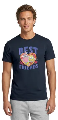 Produktbild von Spreadshirt Spongebob Schwammkopf Und Patrick Beste Freunde Männer T-Shirt, XXL, Navy