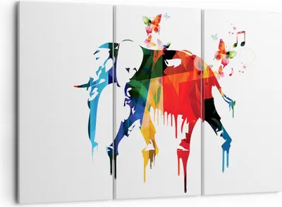 Produktbild von Bild auf Leinwand - Leinwandbild - Elefant Tierwelt Fantasie - 105x70cm - Wand Bild - Wanddeko - Leinwanddruck - Bilder - Kunstdruck - Wanddekoration - Leinwand bilder - Wandkunst - CE105x70-3079