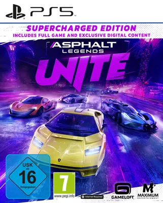 Produktbild von GAME Asphalt: Legends Unite Supercharged, PlayStation 5, Multiplayer-Modus, E10+ (Jeder über 10 Jahre), Physische Medien