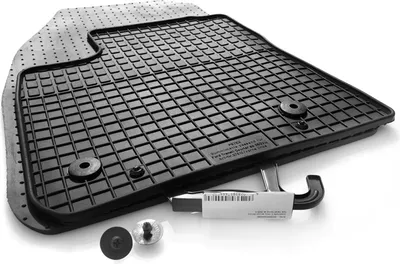 Image de Tapis de sol en caoutchouc pour Ford Transit Tourneo Courier (avant) Tapis en caoutchouc tous temps qualité d'origine 2 pièces noir