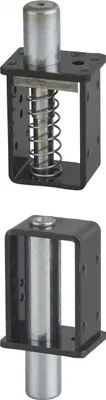 Image de Gond Rapido, goupille acier Ø16mm, gâche en acier inoxidable, zingage noir - THIRARD
