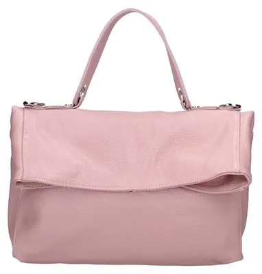 Produktbild von 2-in-1 Schultertasche und Rucksack aus echtem Dollaro-Leder Italy Beige UNICA 34x21x12 cm