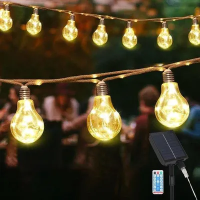 Immagine prodotto di Ghirlanda luminosa a LED solare da 5 m con 10 luci, resistente alle intemperie, per alberi