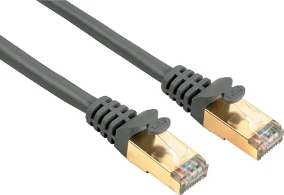 Produktbild von Hama CAT-5e-Netzwerkkabel STP vergoldet geschirmt grau 1,50 m
