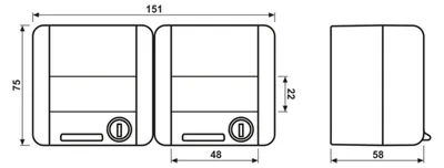 Immagine prodotto di Presa di corrente Jung SCHUKO, 2-gang 16A 250V 8220 NAWSL (8220NAWSL)