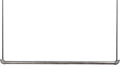 Produktbild von Natural Goods Berlin Pipe GARD Swing, Kleiderstange, Deckenmontage, Hängegarderobe, Temperguss, B110 cm, Schwarzes Seil