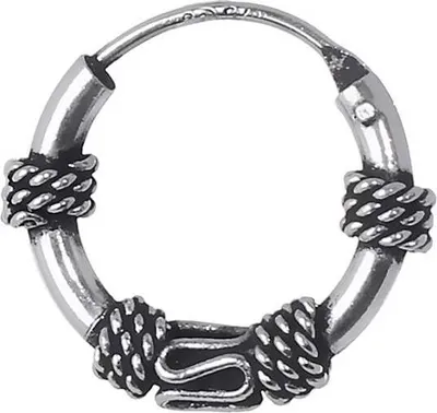 Produktbild von 925 Silber Single Ohrring Keltische Creole Gothic Celtic Bali Einzel 12mm 5035