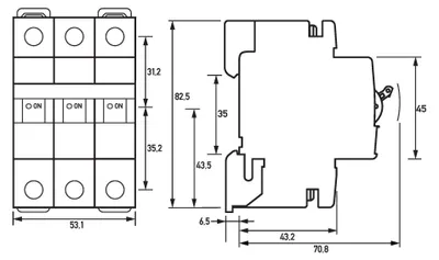 Immagine prodotto di DOEPKE&CO. Interruttore automatico C 63A 3p 400V 10kA 3TE UC
