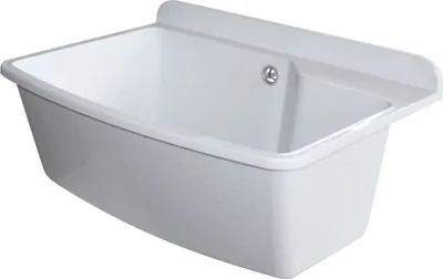 A white sink basin is shown against a white background.