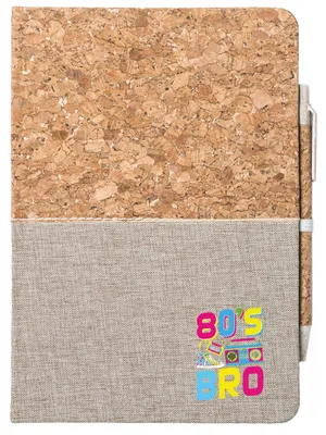 Produktbild von Huuraa Notizbuch A5 80's Bro Retro 80 Blatt inkl. Kugelschreiber Tagebuch Geschenkidee