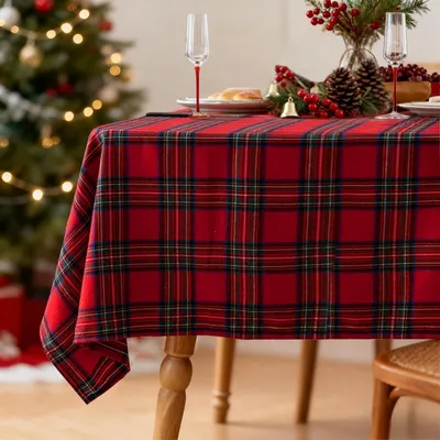 Produktbild von Weihnachtliche Tischdecken, 140 x 200 cm, rot