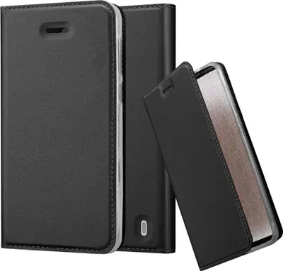 Zdjęcie produktu dla Cadorabo etui na telefon komórkowy Nokia 2 2017 pokrowiec ochronny w kolorze czarnym Pokrowiec Etui Book Case Booklet