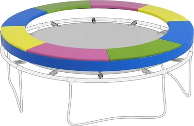 Produktbild von Trampolin Randabdeckung Ø305 cm, bunt, wetterbeständig & UV-Schutz, ideal für Gartentrampoline, 305 cm