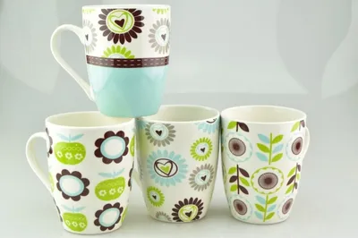Zdjęcie produktu dla Kubek ceramiczny 350ml MODERN, mix dekorów
