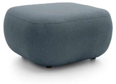 Produktbild von Pouf 75x39x75 cm, Granitstrom, Aragon-Stoff, PUR-Schaumfüllung, Art Déco Stil