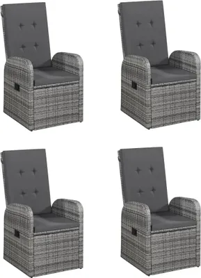 Produktbild von vidaXL 5-tlg. Garten-Essgruppe Grau