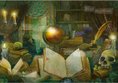 Image de Le calendrier de l'Avent en papier « La bibliothèque du magicien » 2022