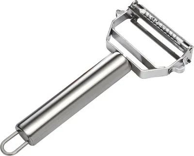 Produktbild von Küchenschäler Edelstahl Doppelseitig Multifunktional Praktisch Robust Gemüse Obstschäler für Zuhause