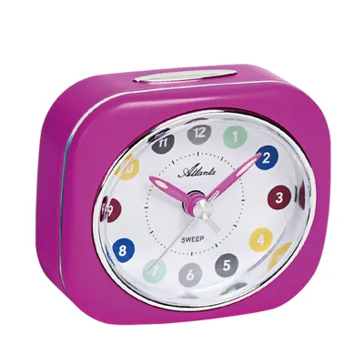Produktbild von Atlanta 1983/17 Wecker für Kinder Quarz analog Kinderwecker pink leise Snooze