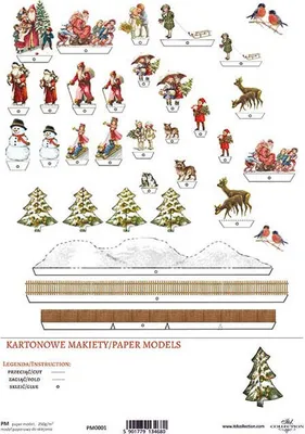 Produktbild von Kartonmodell mit Winterelementen PM-001