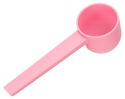 Maatlepel aus Kunststoff, Theelöffel, 5,8 cm, rosa
