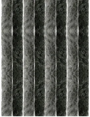 Produktbild von Flauschvorhang Anthrazit-Schwarz 140x200 cm – Türvorhang, Insektenschutz, geräuschlos, wetterfest, für Balkon und Terrasse