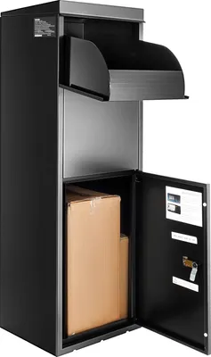 Image de SucceBuy boîte de livraison de colis pour l'extérieur 13,9 "x 11,6 'x 42' acier galvanisé verrou codé antivol IPX3 étanche Drop Box