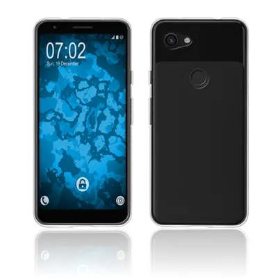 Produktbild von PhoneNatic Case kompatibel mit Google Pixel 3a XL - Crystal Clear Silikon Hülle transparent + 2 Schutzfolien