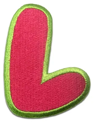 Produktbild von Buchstabe L - 6.3x4.6cm: Alphabet Buchstaben Einzeln Auswählbar - Aufnäher, Bügelbild, Aufbügler, Applikationen, Patches, Flicken, Zum Aufbügeln