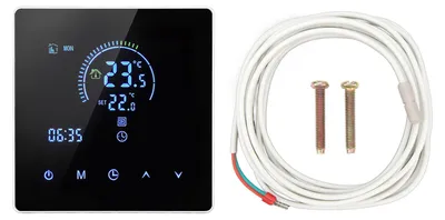 Produktbild von Smart-Thermostat, programmierbarer digitaler großer Touchscreen, wandmontierte Heizung, kompatibel mit Tuya, 3500 W, AC90-240 V, 16 A, mit WLAN (mit 3