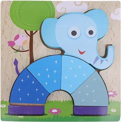 Produktbild von Puzzles Holz Elefant Puzzle Pädagogische Blöcke