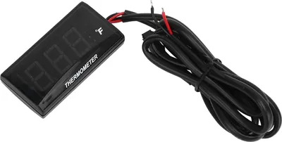 Image de Indicateur de température d'eau pour moto, écran LCD ultra-mince, boîtier ABS, thermomètre pour modification, DC12V, rouge
