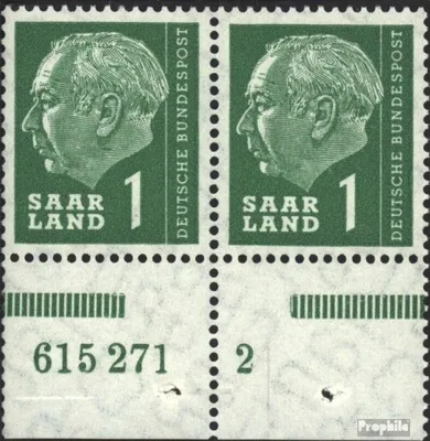 Produktbild von Briefmarken Saarland 1957 Mi 380 HAN postfrisch Heuss I