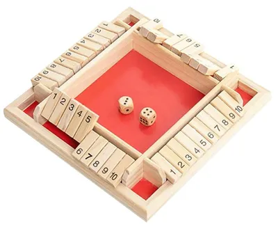 Zdjęcie produktu dla Drewniana gra "Shut the Box" dla 4 graczy