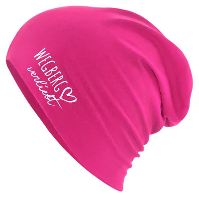 Produktbild von Huuraa Beanie Wegberg verliebt Fuchsia One Size Baumwolle und Elasthan Mütze Geschenkidee