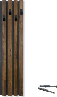 Produktbild von Holzmodularer Kleiderbügel - Lamellen 98 cm Modul B 24 cm braun