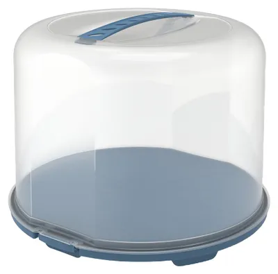 Produktbild von Rotho Tortenglocke XL mit hoher Haube Fresh - KuchenTransportbox 35,5 x 34,5 x 26,0 cm - Frischhaltehaube für Kuchen & Torten - Transparent mit Griff