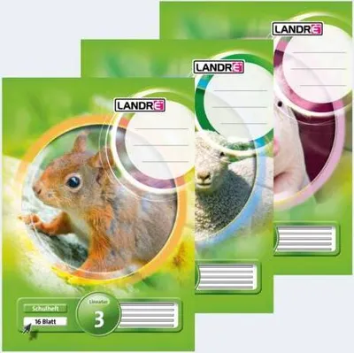 Produktbild von LANDRÉ Schulheft Lineatur 3 liniert 16 Blatt DIN A5