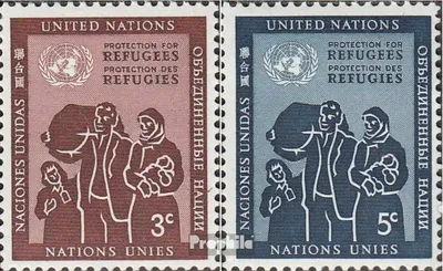 Produktbild von Briefmarken UNO - New York 1953 Mi 19-20 (kompl.Ausg.) gestempelt Flüchtlingsschutz