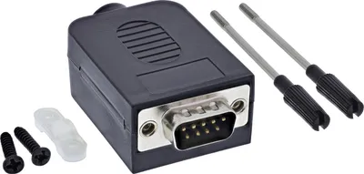 Produktbild von InLine 92501I, Terminal block / D-Sub 9, Schwarz, Stecker/Buchse, 26/18, 300 V, 10 mΩ