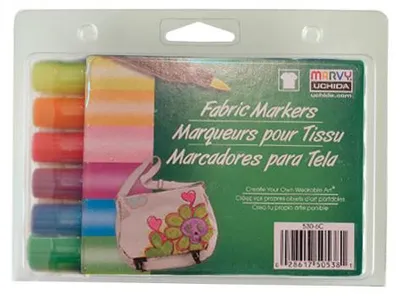 Produktbild von Marvy Uchida Textilstifte Brush Neon Set 6 Stück permanent Farbe