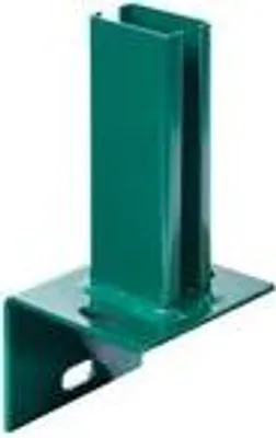 Obrázek produktu pro Alberts 686109 Pfostenträger für Zaunpfosten auf L-Randsteinen, zum Aufschrauben, feuerverzinkt, Platte 120 x 120 mm, für Pfosten 60 x 40 mm