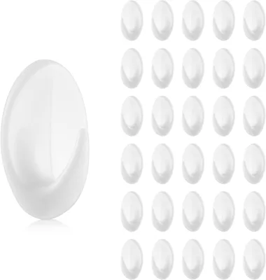 Imagen del producto de Ganchos transparentes, 30 unidades, autoadhesivos, para cocina y baño
