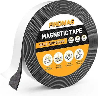 Image de Bande magnétique flexible de 3 m x 2,5 cm pour le bricolage et l'organisation