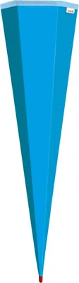 Obrázek produktu pro ROTH 668612 ROTH Schultüten-Rohling ohne Verschluss, 850 mm, pazifikblau
